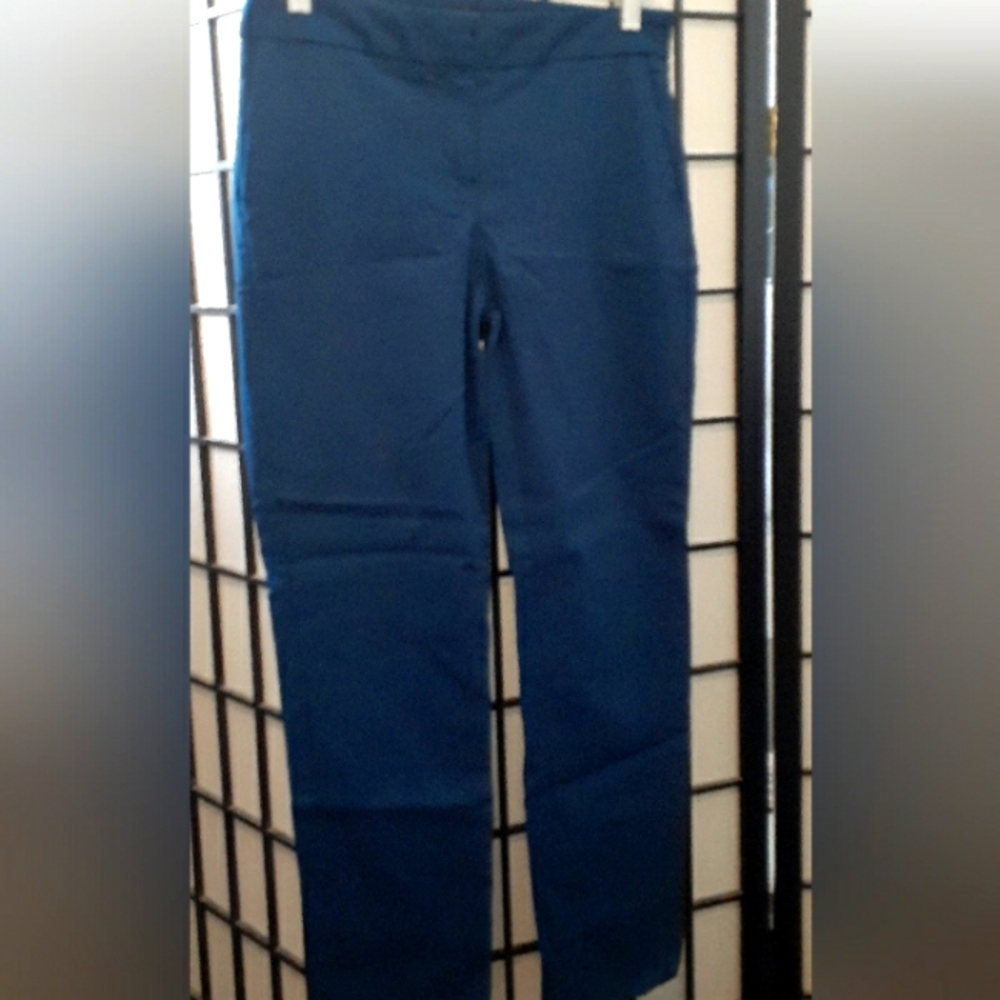 Rachel Zoe Navy Blue Straight-Leg Trousers